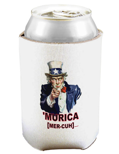 Uncle Sam Merica Can and Bottle Insulator Cooler-Bottle Insulator-TooLoud-White-Davson Sales