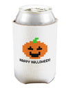 Pixel Pumpkin - Halloween Can and Bottle Insulator Cooler-Bottle Insulator-TooLoud-White-Davson Sales