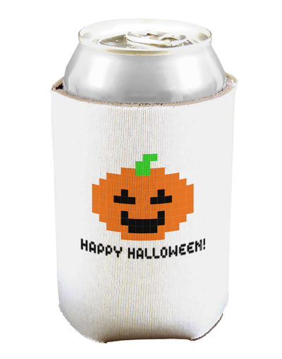 Pixel Pumpkin - Halloween Can and Bottle Insulator Cooler-Bottle Insulator-TooLoud-White-Davson Sales