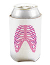 Human Pink Skeleton Bones Ribcage Can and Bottle Insulator Cooler-Bottle Insulator-TooLoud-White-Davson Sales