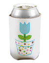Easter Tulip Design - Blue Can / Bottle Insulator Coolers by TooLoud-Can Coolie-TooLoud-1-Davson Sales