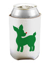 Cute Red and Green Rudolph - Christmas Can / Bottle Insulator Coolers by TooLoud-Can Coolie-TooLoud-1-Davson Sales