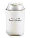 Training for the Zombie Apocalypse Can and Bottle Insulator Cooler-Bottle Insulator-TooLoud-White-Davson Sales