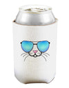 Kyu-T Face - Tiny Cool Sunglasses Can and Bottle Insulator Cooler-Bottle Insulator-TooLoud-White-Davson Sales