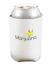 Marijuana Text and Leaf - Rastafarian Can and Bottle Insulator Cooler-Bottle Insulator-TooLoud-White-Davson Sales