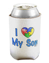 I Heart My Son - Autism Awareness Can / Bottle Insulator Coolers by TooLoud-Can Coolie-TooLoud-1-Davson Sales