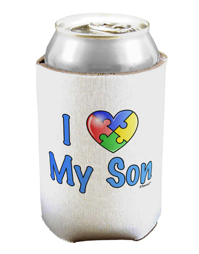 I Heart My Son - Autism Awareness Can / Bottle Insulator Coolers by TooLoud-Can Coolie-TooLoud-1-Davson Sales