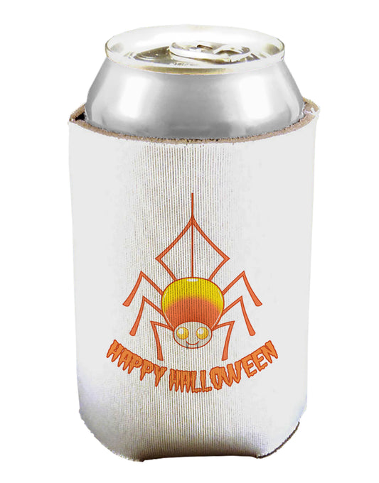 Cute Candy Corn Spider - Happy Halloween Can and Bottle Insulator Cooler-Bottle Insulator-TooLoud-White-Davson Sales