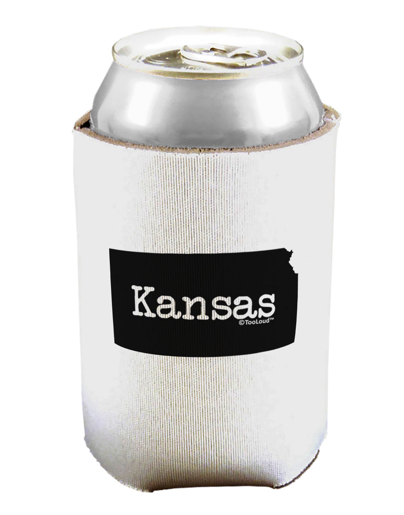 Kansas - United States Shape Can / Bottle Insulator Coolers-Can Coolie-TooLoud-1 Piece-Davson Sales