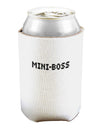 Mini-Boss Text - Boss Day Can and Bottle Insulator Cooler-Bottle Insulator-TooLoud-White-Davson Sales