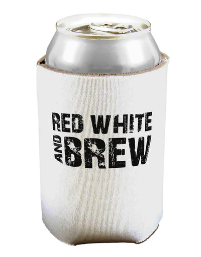 Red White and Brew Can / Bottle Insulator Coolers by TooLoud-Can Coolie-TooLoud-1-Davson Sales