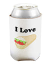 I Love Burritos - Funny Food Can and Bottle Insulator Cooler-Bottle Insulator-TooLoud-White-Davson Sales