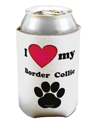 I Heart My Border Collie Can / Bottle Insulator Coolers by TooLoud-Can Coolie-TooLoud-1-Davson Sales