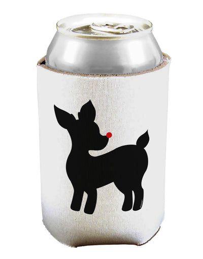 Cute Rudolph Silhouette - Christmas Can / Bottle Insulator Coolers by TooLoud-Can Coolie-TooLoud-1-Davson Sales