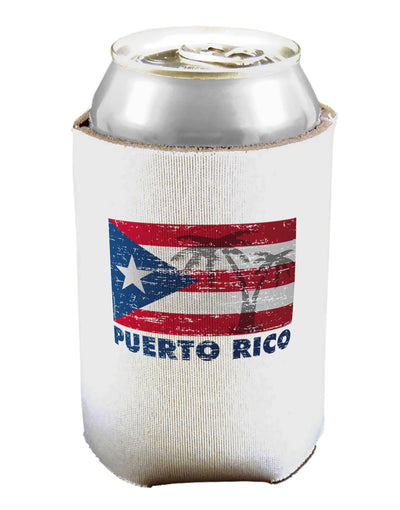 Distressed Puerto Rico Flag Can / Bottle Insulator Coolers-Can Coolie-TooLoud-1-Davson Sales