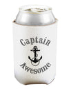 captain Awesome Funny Can and Bottle Insulator Cooler-Bottle Insulator-TooLoud-White-Davson Sales