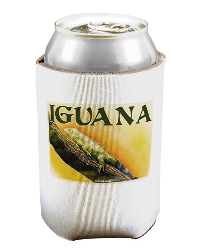 Iguana Watercolor Text Can / Bottle Insulator Coolers-Can Coolie-TooLoud-1 Piece-Davson Sales