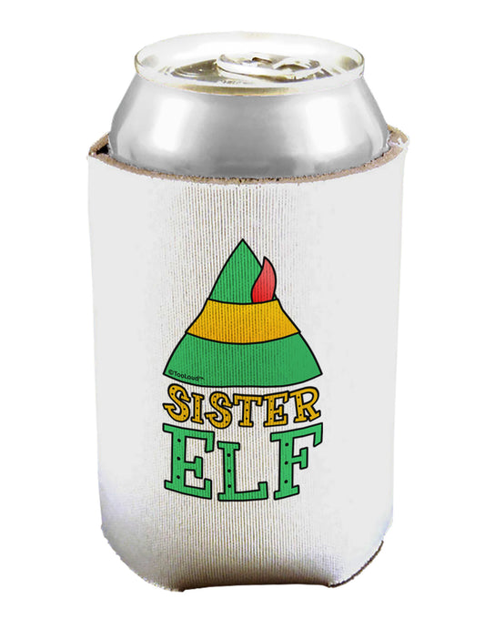 Matching Christmas Design - Elf Family - Sister Elf Can / Bottle Insulator Coolers by TooLoud-Can Coolie-TooLoud-1-Davson Sales