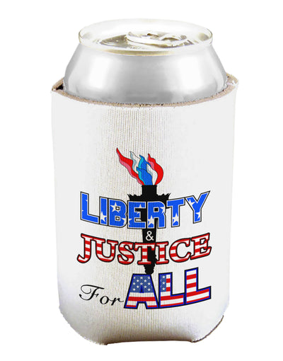 Liberty and Justice for All Can and Bottle Insulator Cooler-Bottle Insulator-TooLoud-White-Davson Sales