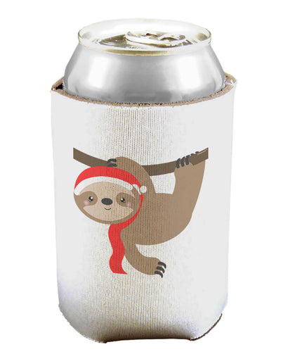 Cute Christmas Sloth with Santa Hat Can / Bottle Insulator Coolers-Can Coolie-TooLoud-1-Davson Sales