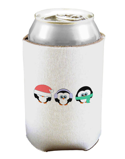 Christmas Penguins See No Evil Hear No Evil Speak No Evil Can / Bottle Insulator Coolers-Can Coolie-TooLoud-1 Piece-Davson Sales