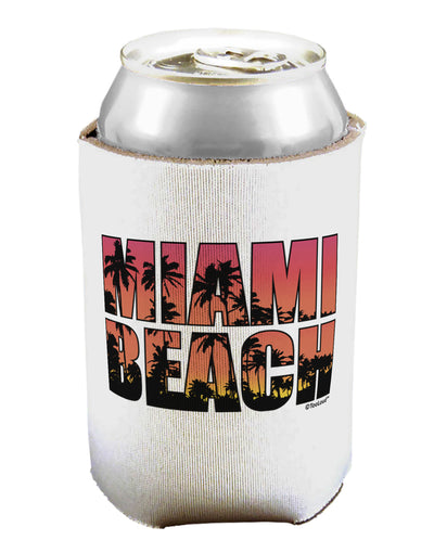 Miami Beach - Sunset Palm Trees Can / Bottle Insulator Coolers by TooLoud-Can Coolie-TooLoud-1-Davson Sales