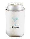 Cute Martini Text Can and Bottle Insulator Cooler-Bottle Insulator-TooLoud-White-Davson Sales