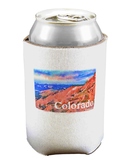 Colorado Mtn Sunset Soaked WaterColor Can / Bottle Insulator Coolers-Can Coolie-TooLoud-1-Davson Sales