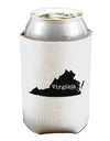 Virginia - United States Shape Can / Bottle Insulator Coolers by TooLoud-Can Coolie-TooLoud-1-Davson Sales