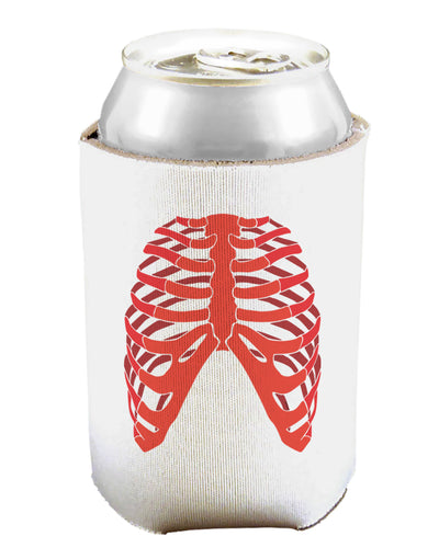 Human Red Skeleton Bones Ribcage Can and Bottle Insulator Cooler-Bottle Insulator-TooLoud-White-Davson Sales