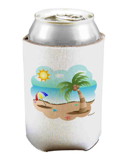 Fun Summer Beach Scene Can / Bottle Insulator Coolers by TooLoud-Can Coolie-TooLoud-1-Davson Sales