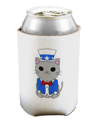 Patriotic Cat Can / Bottle Insulator Coolers by TooLoud-Can Coolie-TooLoud-1-Davson Sales