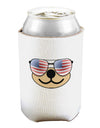 Kyu-T Face - Beartholomew Patriotic Sunglasses Can and Bottle Insulator Cooler-Bottle Insulator-TooLoud-White-Davson Sales