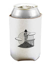 Moonlit Wizard Tower - Grayscale Can and Bottle Insulator Cooler-Bottle Insulator-TooLoud-White-Davson Sales