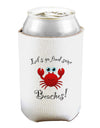 Lets Go Find Some Beaches Can and Bottle Insulator Cooler-Bottle Insulator-TooLoud-White-Davson Sales