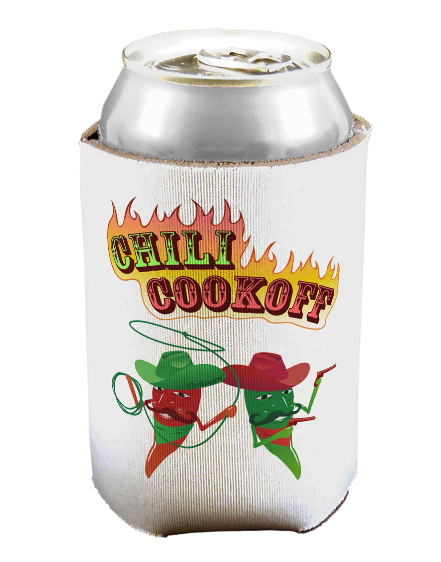 Cowboy Chili Cookoff Can / Bottle Insulator Coolers-Can Coolie-TooLoud-1-Davson Sales