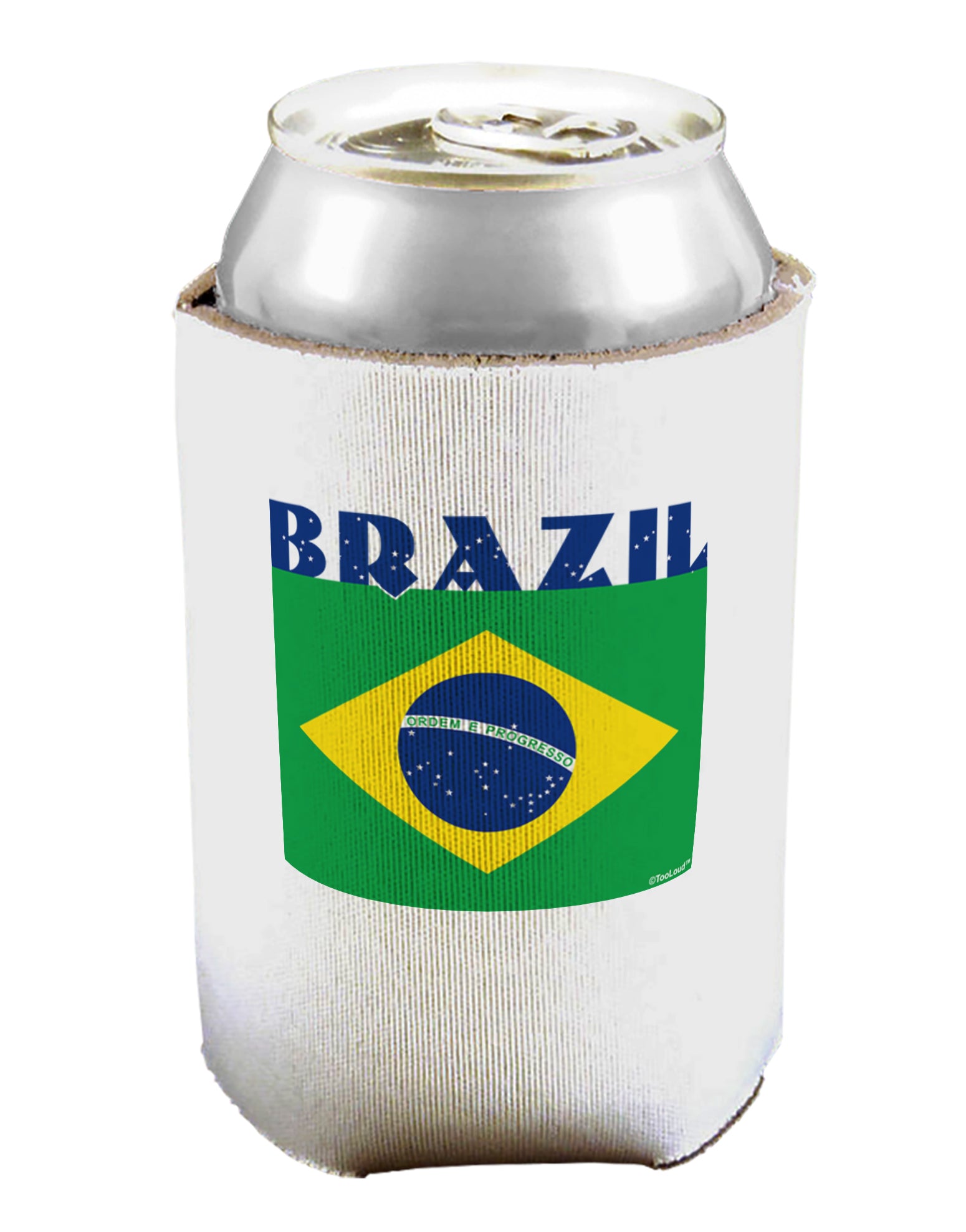 Brazil Flag Can / Bottle Insulator Coolers-Can Coolie-TooLoud-1-Davson Sales