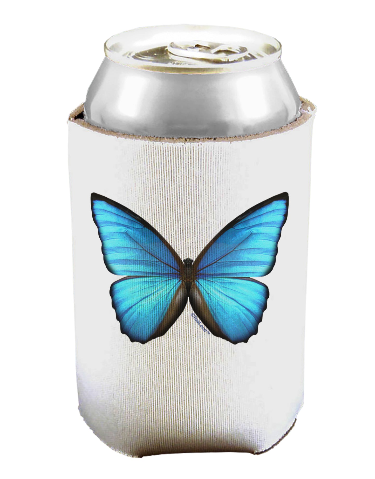 Big Blue Butterfly Can / Bottle Insulator Coolers-Can Coolie-TooLoud-1-Davson Sales
