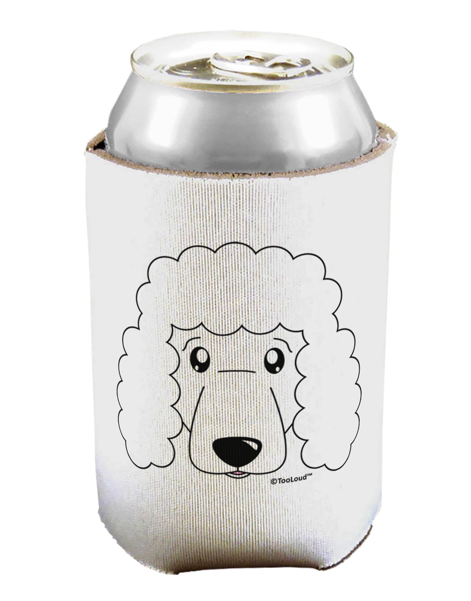 Cute Poodle Dog - White Can / Bottle Insulator Coolers by TooLoud-Can Coolie-TooLoud-1-Davson Sales