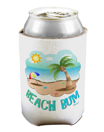 Fun Summer Beach Scene - Beach Bum Can / Bottle Insulator Coolers by TooLoud-Can Coolie-TooLoud-1-Davson Sales