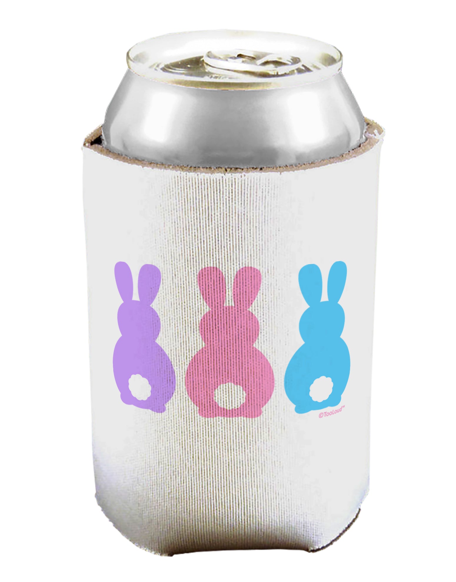 Three Easter Bunnies - Pastels Can / Bottle Insulator Coolers by TooLoud-Can Coolie-TooLoud-1-Davson Sales