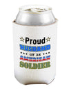 Proud Husband of an American Soldier Can and Bottle Insulator Cooler-Bottle Insulator-TooLoud-White-Davson Sales