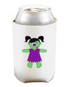 Zombie Girl Halloween Can and Bottle Insulator Cooler-Bottle Insulator-TooLoud-White-Davson Sales