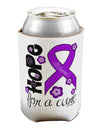 Hope for a Cure - Purple Ribbon Alzheimers Disease - Flowers Can / Bottle Insulator Coolers-Can Coolie-TooLoud-1-Davson Sales