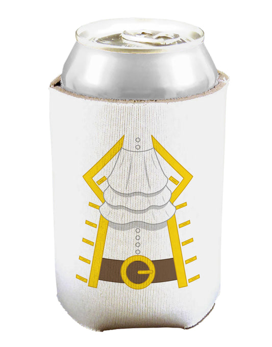 Pirate Captain Costume Gold Can and Bottle Insulator Cooler-Bottle Insulator-TooLoud-White-Davson Sales