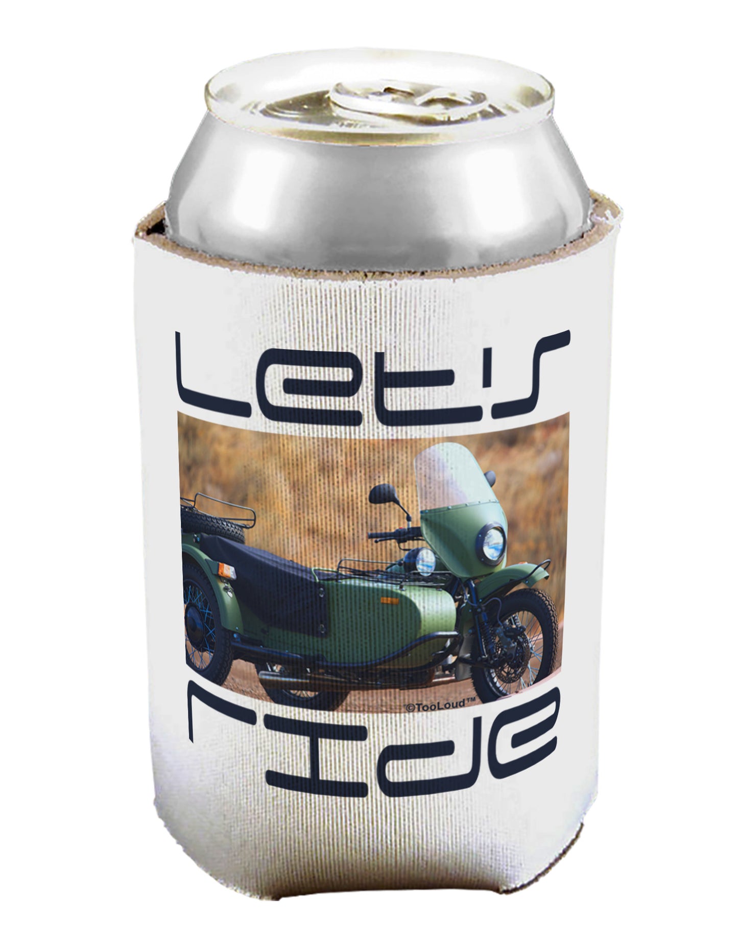Lets Ride Sidecar Motorcycle Can / Bottle Insulator Coolers-Can Coolie-TooLoud-1-Davson Sales