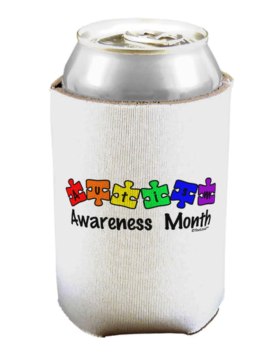 Autism Awareness Month - Colorful Puzzle Pieces Can / Bottle Insulator Coolers by TooLoud-Can Coolie-TooLoud-1-Davson Sales