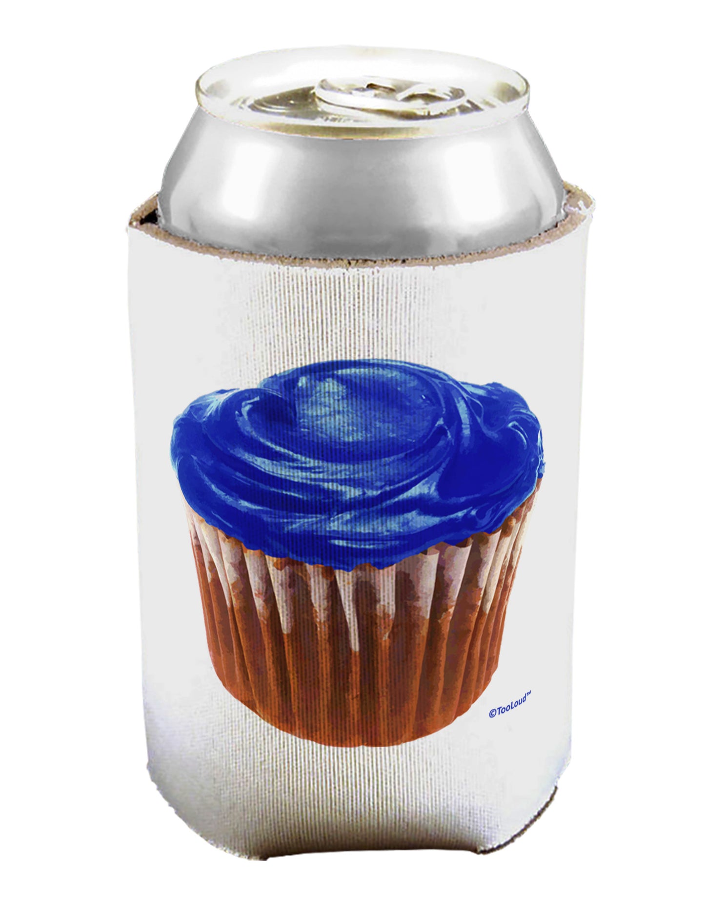 Giant Bright Blue Cupcake Can / Bottle Insulator Coolers by TooLoud-Can Coolie-TooLoud-1-Davson Sales