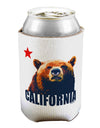 California Republic Design - Grizzly Bear and Star Can / Bottle Insulator Coolers by TooLoud-Can Coolie-TooLoud-1-Davson Sales