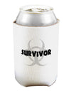 Biohazard Survivor - Zombie Apocalypse Can and Bottle Insulator Cooler-Bottle Insulator-TooLoud-White-Davson Sales